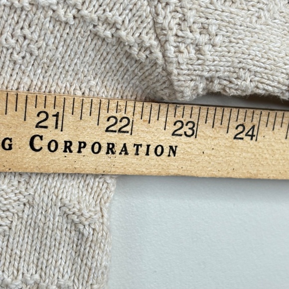 Vintage 90s Granny Sweater M Embroidered Birds Floral Cottage Cream Winter Knits - Picture 7 of 9